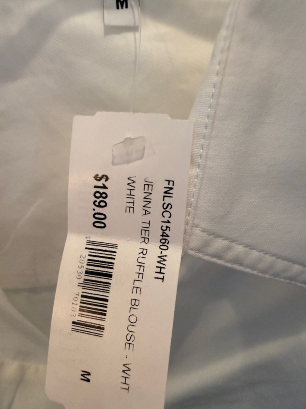 Women's White Ruffle Button-Front Blouse - Picture 2 of 3